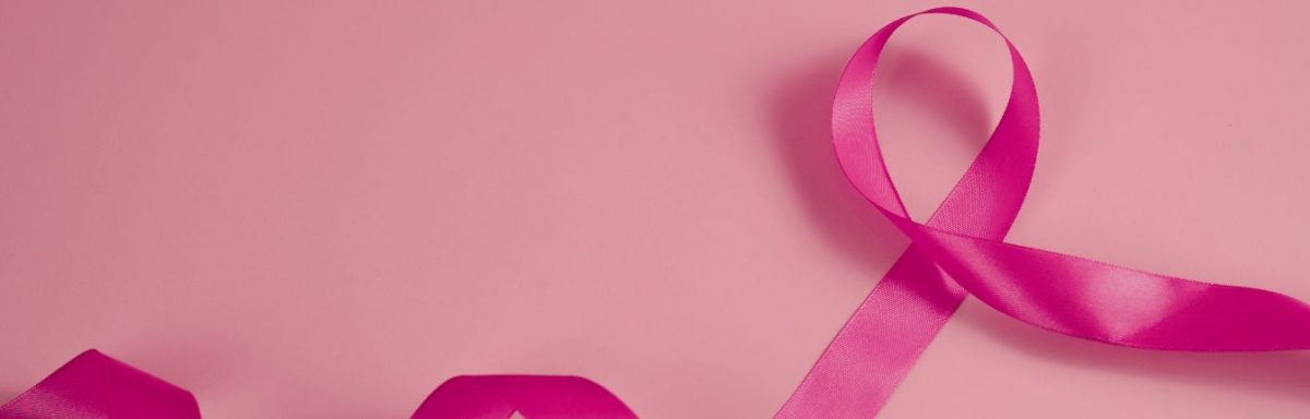 A pink breast cancer ribbon.